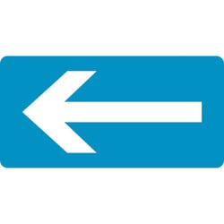 382230 [緑十字 配管識別ステッカー ←矢印 40×80mm 10枚組 アルミ]