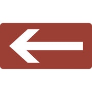 382411 [緑十字 配管識別ステッカー ←矢印 40×80mm 10枚組 アルミ]