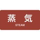 383401 [緑十字 配管識別ステッカー 蒸気 30×60mm 10枚組 アルミ 英文字入]