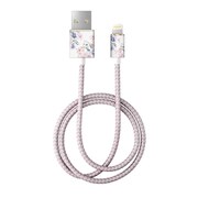 MFI Lightning 充電通信用 FASHION CABLE 2M FLORAL ROMANCE IDFCL2-58
