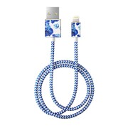 MFI Lightning 充電通信用 FASHION CABLE 2M BABY BLUE ORCHID IDFCL2-70