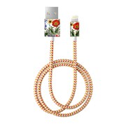 MFI Lightning 充電通信用 FASHION CABLE 2M FLOWER MEADOW IDFCL2-92