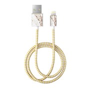MFI Lightning 充電通信用 FASHION CABLE 1M CARRARA GOLD IDFCL-46