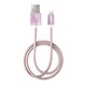 MFI Lightning 充電通信用 FASHION CABLE 1M PILION PINK MARBLE IDFCL-52
