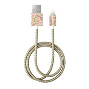 MFI Lightning 充電通信用 FASHION CABLE 1M CHAMPAGNE BIRDS IDFCL-65