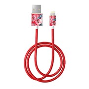 MFI Lightning 充電通信用 FASHION CABLE 1M STATEMENT FLORALS IDFCL-88