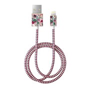MFI Lightning 充電通信用 FASHION CABLE 1M VINTAGE TULIPS IDFCL-89