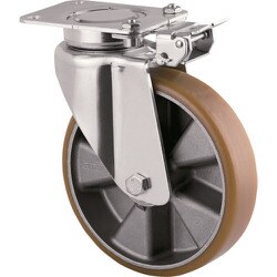 テンテキャスター 重荷重用高性能旋回キャスター(ウレタン車輪・メンテナンスフリー) 3641ITP160P63CONVEX