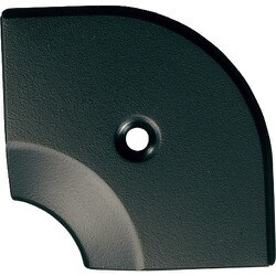 20112LBL52 [ASSIST 床金物20-112LBLヘの字押えコーナー アルミブラック 入隅 53×53mm]