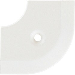 20111LMWHO51 [ASSIST 床金物20-111LM(WHO)ヘの字押えコーナー アルミホワイト 出隅 43×43mm]