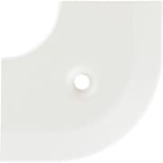 20111LMWHO51 [ASSIST 床金物20-111LM(WHO)ヘの字押えコーナー アルミホワイト 出隅 43×43mm]