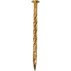 真鍮スクリュー釘 丸頭 400g （径：d）1.8×（首下長さ：L）32mm（約500本入） 00046854