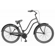 シティサイクル 26インチ シングルギア マットブラック×グロスブラック PCH101 26Ladys Black Components Cat Woman