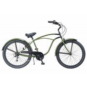 シティサイクル 26インチ 7段ギア アーミーグリーン×グロスブラック PCH101 26Mens 7D Zero