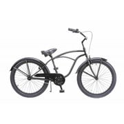 シティサイクル 24インチ シングルギア マットブラック×グロスブラック PCH101 24Town Darth Vader