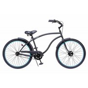 シティサイクル 26インチ メンズ シングルギア マットブラック/パウダーブルー Type-X Mens Matte Black/Powder Blue