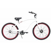 シティサイクル 26インチ メンズ シングルギア グロスホワイト/レッド Type-X Mens White/Red