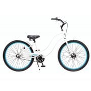 シティサイクル 26インチ レディース シングルギア グロスホワイト/スカイブルー Type-X Ladys Gloss White/Sky Blue