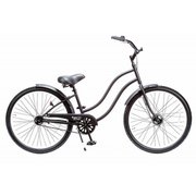 シティサイクル 26インチ レディース シングルギア マットブラック/ホワイト Type-X Ladys Matte Black/White