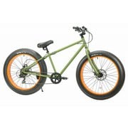 ファットバイク 26インチ 外装7段変速 BRONX 4.0DD Army Green/Orange rim