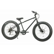 ファットバイク 26インチ 外装7段変速 BRONX 4.0DD Matte Black/Black rim