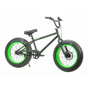ファットバイク 20×4.0 変速なし BRONX 20 Matte Black/Lime rim