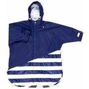 レインポンチョ キッズ 110 Navy/Navy Border