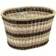 BASKET PLASTIC WOVEN BR/BK/WT
