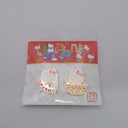 JAPAN キティ ピンズ 2Pセット ロゴ×ラーメン [キャラクターグッズ]