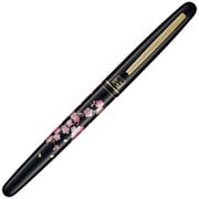 万年毛筆 蒔絵物語 黒 桜春風 DU185-315
