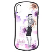 BAR-04A [ハイブリガラスケース iPhone XS Max Barbie モノクロ]
