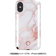 LuMee DUO iPhone X/XS Metallic Rose White Marble