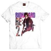 バイオハザード RE：2 Tシャツ レオン・S・ケネディ・白 L [キャラクターグッズ]