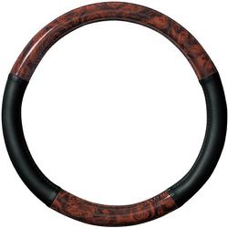 6739-01BR [シンプルウッド ハンドルカバー Sサイズ（ハンドル直径 36.5～37.9cm）ブラウン 木目調タイプ]
