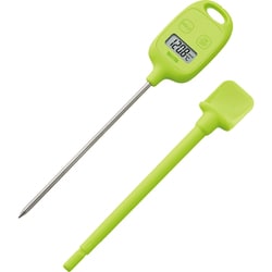 デジタル温度計 料理用 スティックタイプ（デジタル式） 測定範囲：-50～240℃ ホールド機能 マグネット付き グリーン TT-584-GR