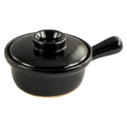 伊賀焼 伊賀土 耐熱 片手 雑炊鍋 天目釉（黒） 21551