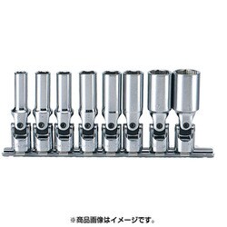 RS3340M/8-L75 3/8”(9.5mm)SQ.6カクユニバーサルディープソケットレールセット8ケクミ [ソケットビット（電動用）]