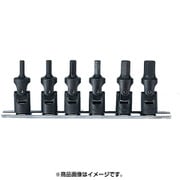RS3430M/6 3/8”(9.5mm)SQ.ユニバーサルヘックスビットソケットレールセット6ケクミ [ソケットビット（電動用）]