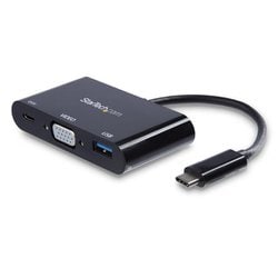 USB type-C接続VGA変換アダプタ USB PD対応 1x USB-Aポート CDP2VGAUACP
