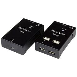 Cat5/Cat6使用4ポートUSB 2.0 エクステンダー延長器 カテゴリ5/6対応USB延長器 最大50mまで延長 USB2004EXTV
