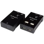 Cat5/Cat6使用4ポートUSB 2.0 エクステンダー延長器 カテゴリ5/6対応USB延長器 最大50mまで延長 USB2004EXTV
