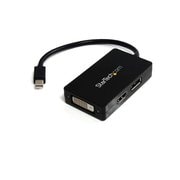 3イン1 Mini DisplayPort - DisplayPort/DVI/HDMI変換アダプタ mini DP(オス) - ディスプレイポート/DVI - D/HDMI(オス) MDP2DPDVHD