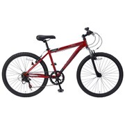 マウンテンバイク 26インチ 6段変速 フロントサスペンション レッド M-620N RD