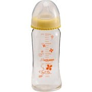 ガラス製広口哺乳瓶 250mL（イエロー）