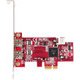 TI XIO2200搭載 IEEE1394a（OHCI）x2 ロープロファイル対応 インターフェースボード IEEE1394-PCIE2