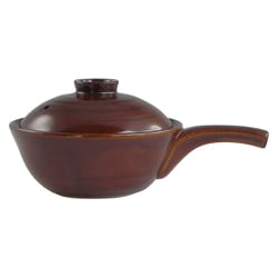 萬古焼 耐熱 手付 雑炊鍋 茶 11272