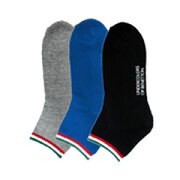 BENETTON 靴下クォーター3P ライン ZC4061-A320