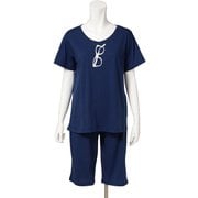 Gemmy Days メガネプリントTシャツ×パンツセット Mサイズ ネイビー LR706338