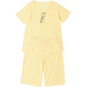Gemmy Days メガネプリントTシャツ×パンツセット Lサイズ イエロー LR706345