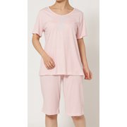 Gemmy Days メガネプリントTシャツ×パンツセット Lサイズ ピンク LR706352
